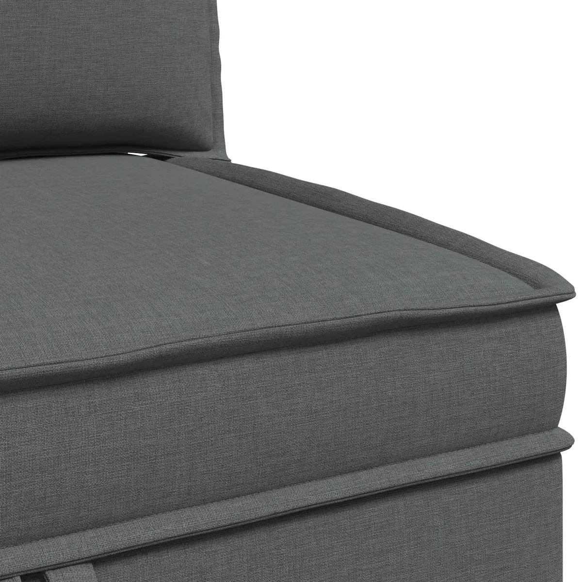 Modular Sofa Set 3-Piece Storage Grey Fabric Living Room Couch