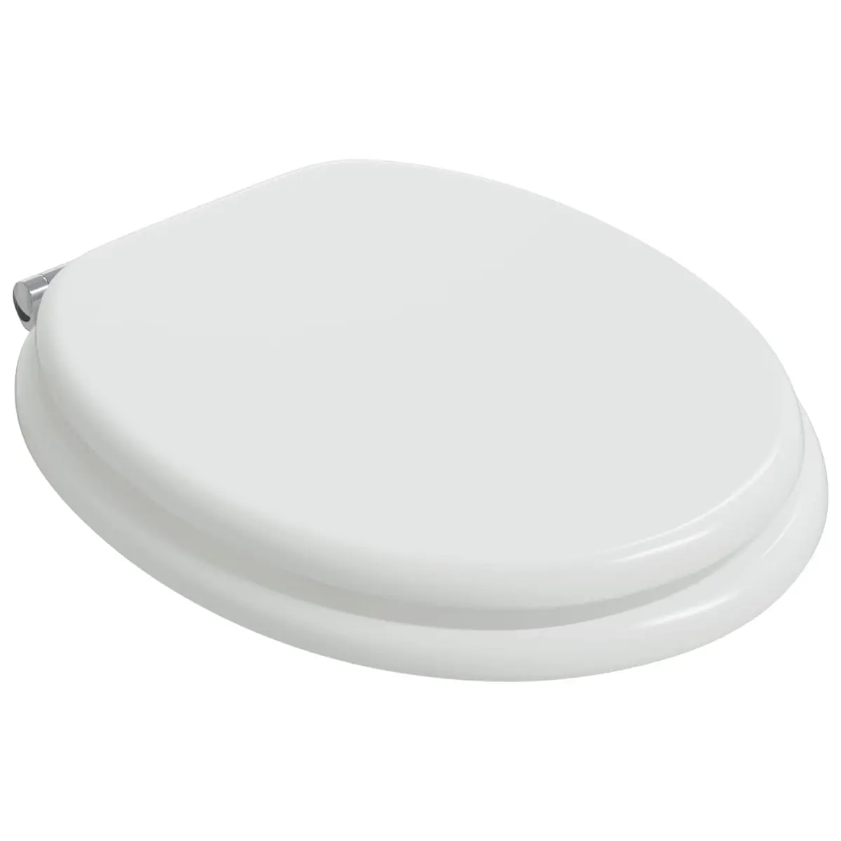 Toilet Seat Soft Close White MDF 44 x 38 cm 2 Piece