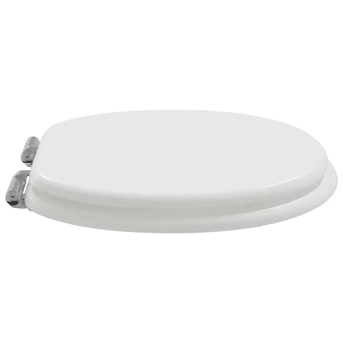 Toilet Seat Soft Close White MDF 44 x 38 cm 2 Piece