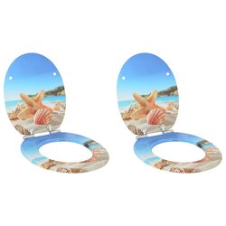 Friendly Soft-Close Toilet Seat - 44 x 38 cm in Blue