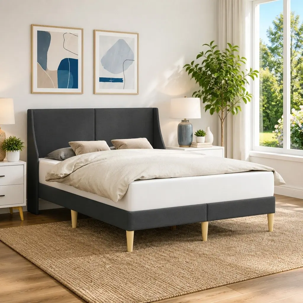 Dark Grey Bed Frame
