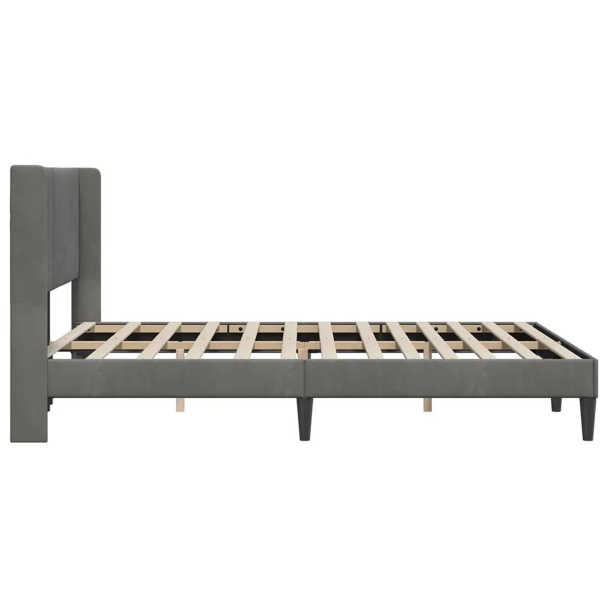 Bed Frame with Velvet Headboard