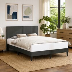 Your New Bed Frame with Corduroy Headboard Awaits