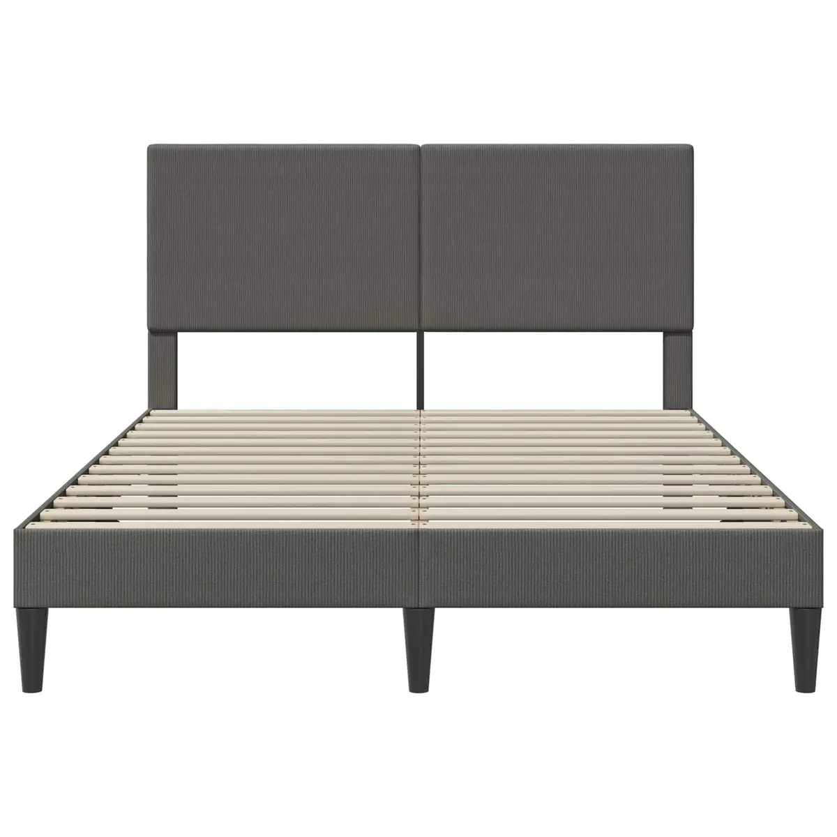 Bed Frame with Corduroy Headboard