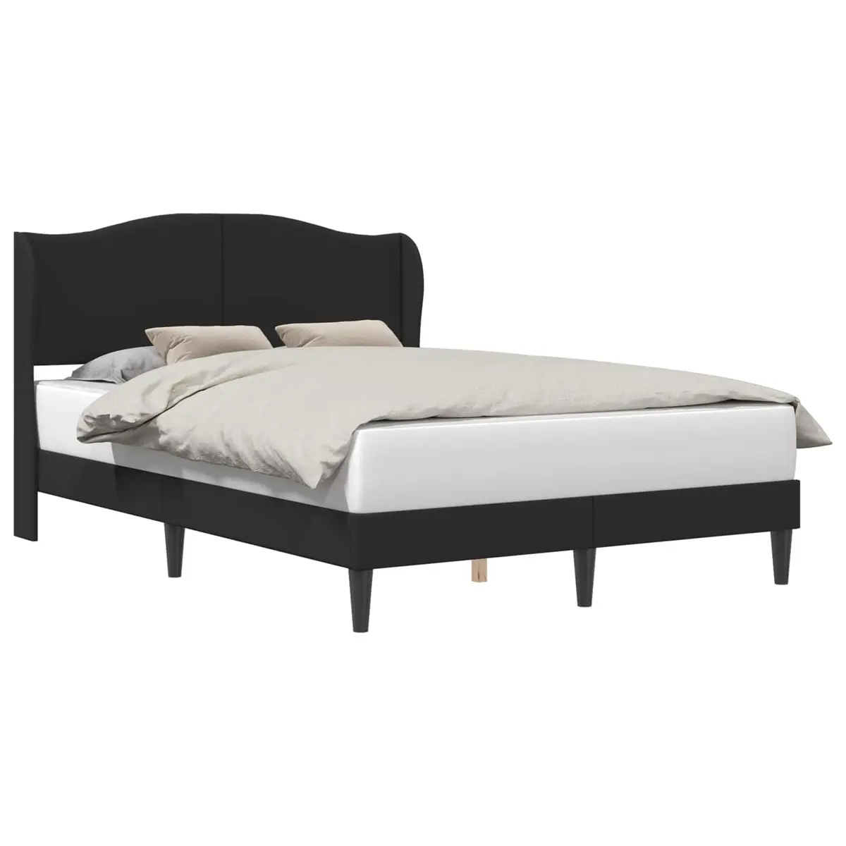 Black Bed Frame with Headboard