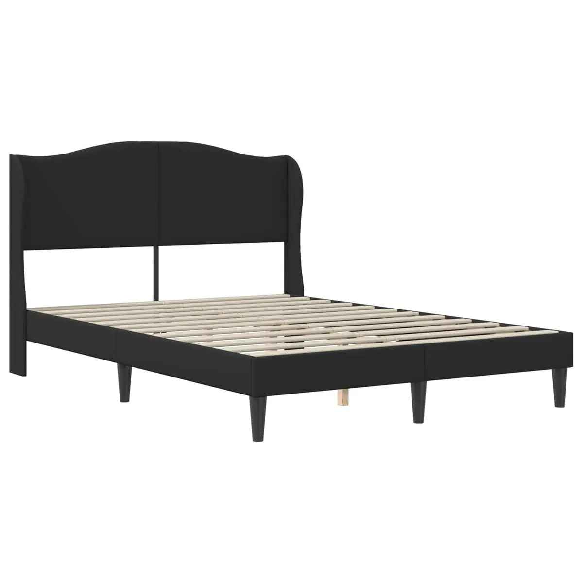 Black Bed Frame with Headboard