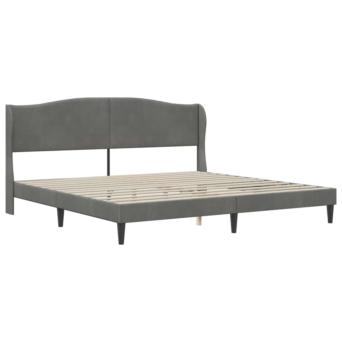 Dark Grey Velvet Bed Frame