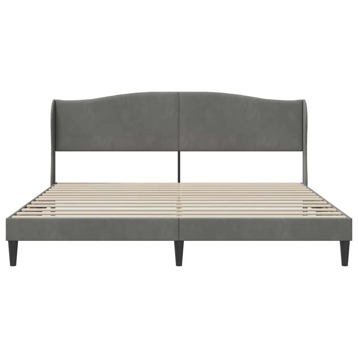 Dark Grey Velvet Bed Frame