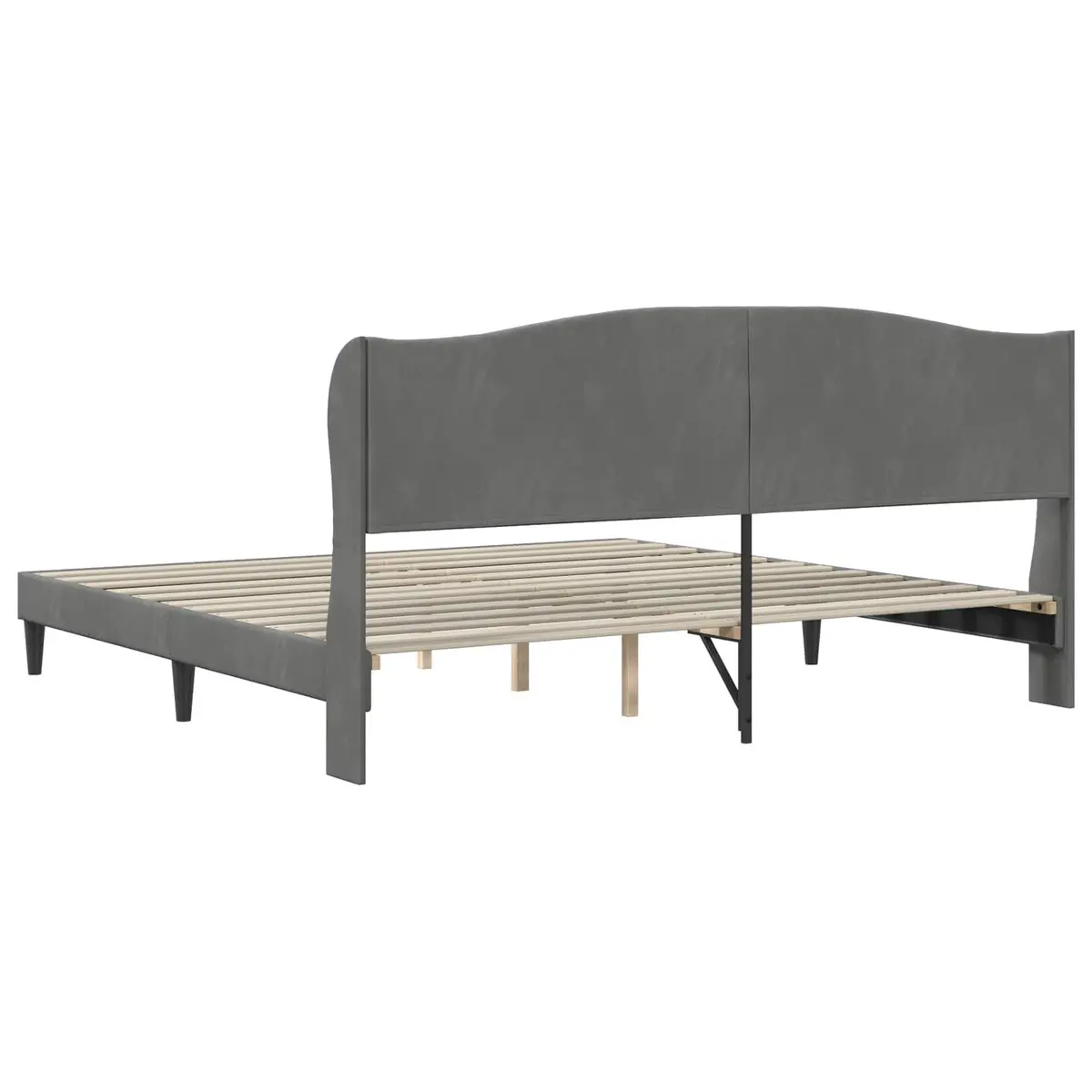 Dark Grey Velvet Bed Frame