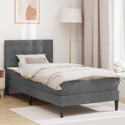 Your New Grey Bed Frame with Integrated Mattress 90 x 190 cm