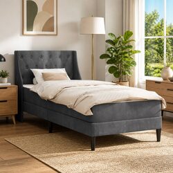 Your New Velvet Bed Frame with Mattress Awaits