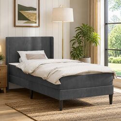 Your Grey Bed Frame with Mattress - Comfort & Style 107 x 203 cm