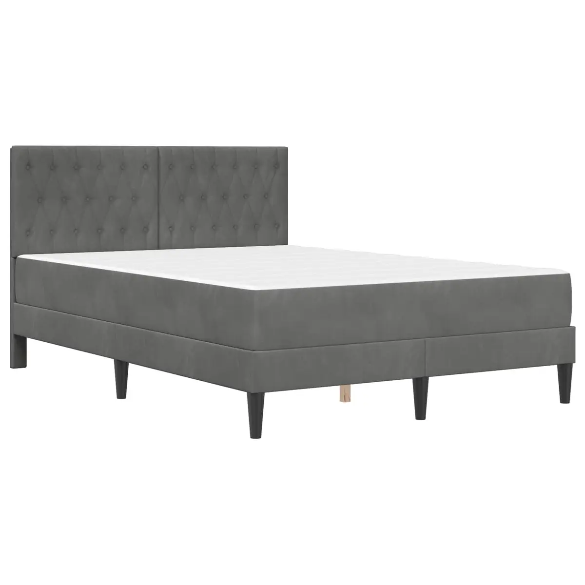 Bed Frame with Velvet Headboard