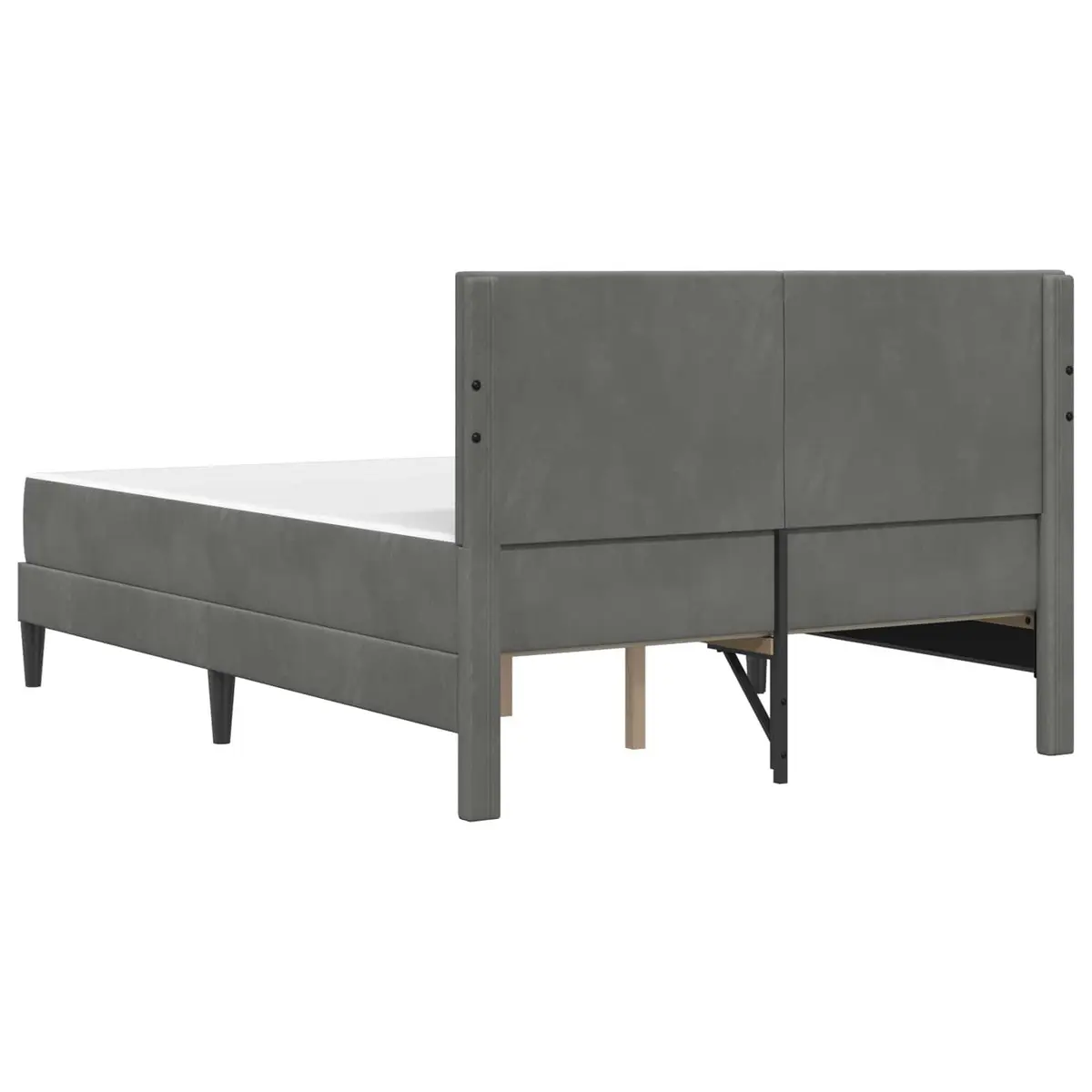 Bed Frame with Velvet Headboard