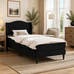 Your New Black Faux Leather Bed Frame with Headboard