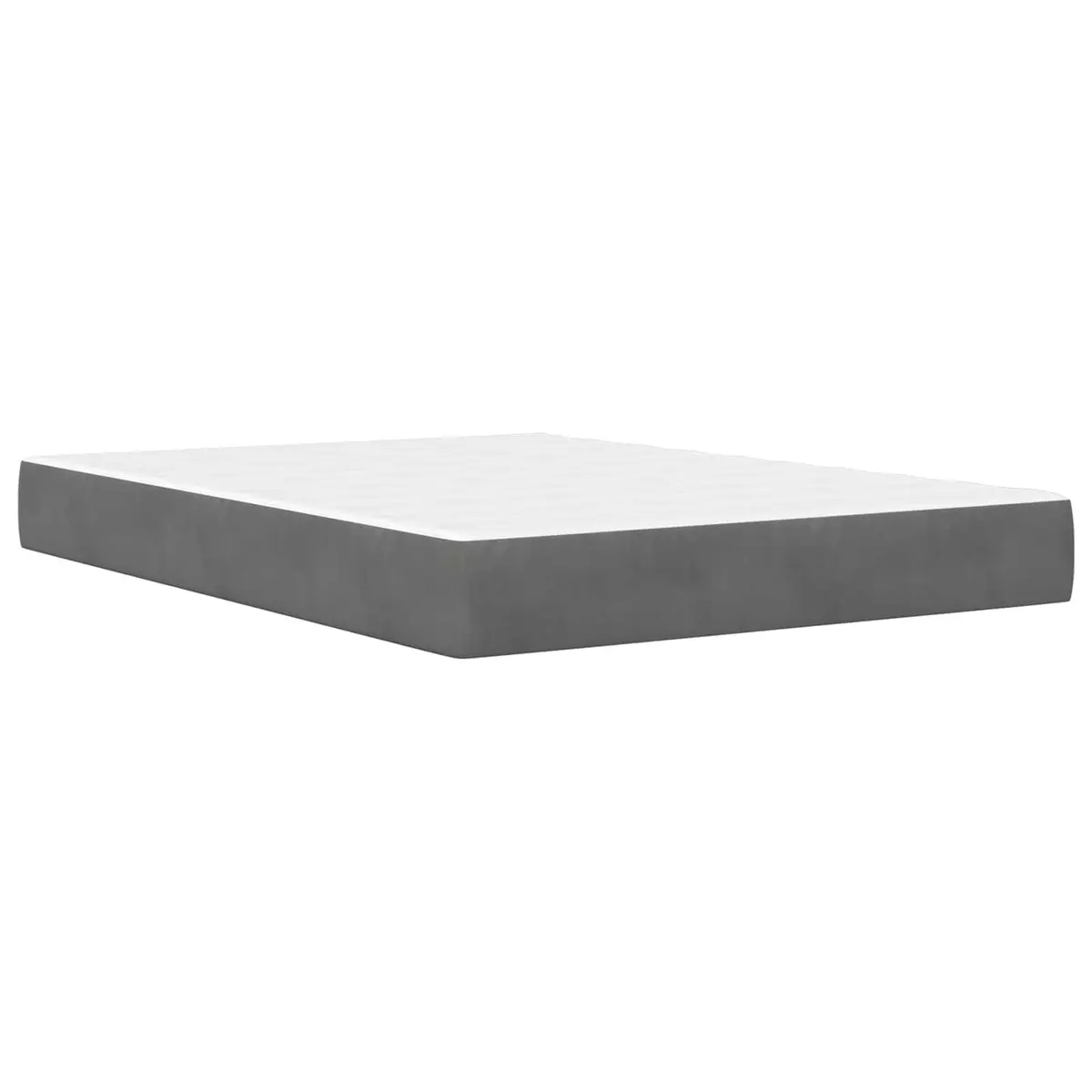 Bed Frame with Headboard Dark Grey Velvet Upholstery 137 x 190 cm