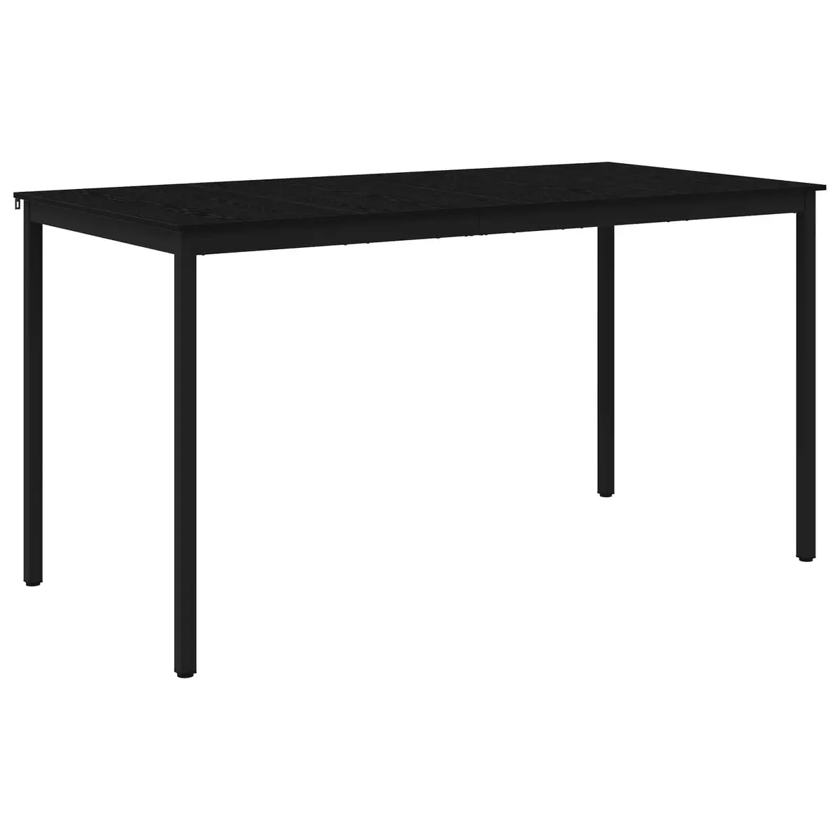 Standing Bar Table Rectangular Black Engineered Wood