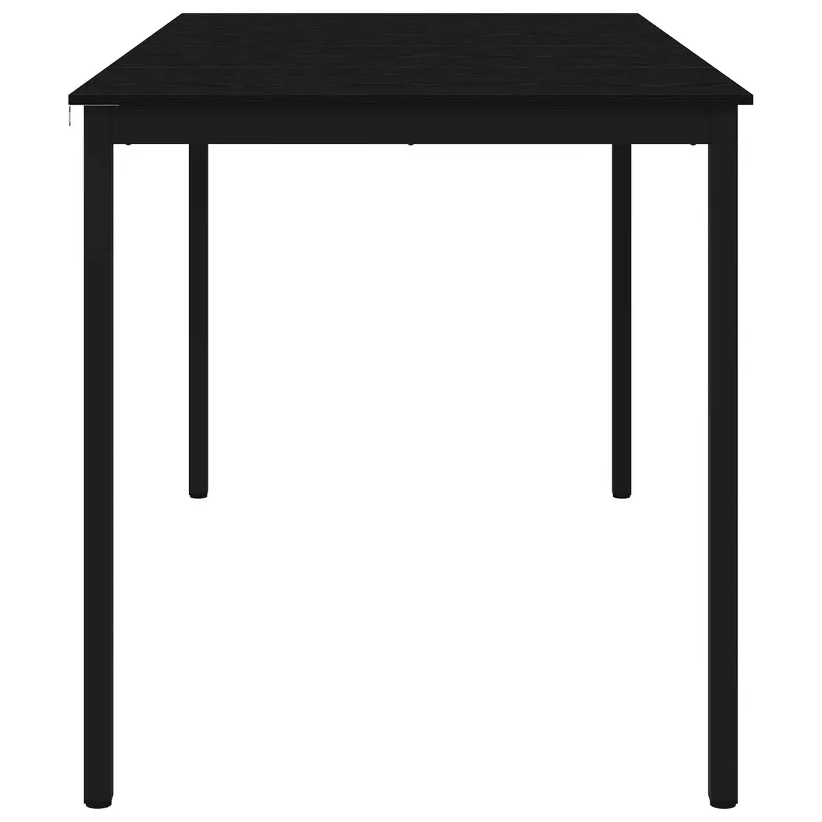 Standing Bar Table Rectangular Black Engineered Wood