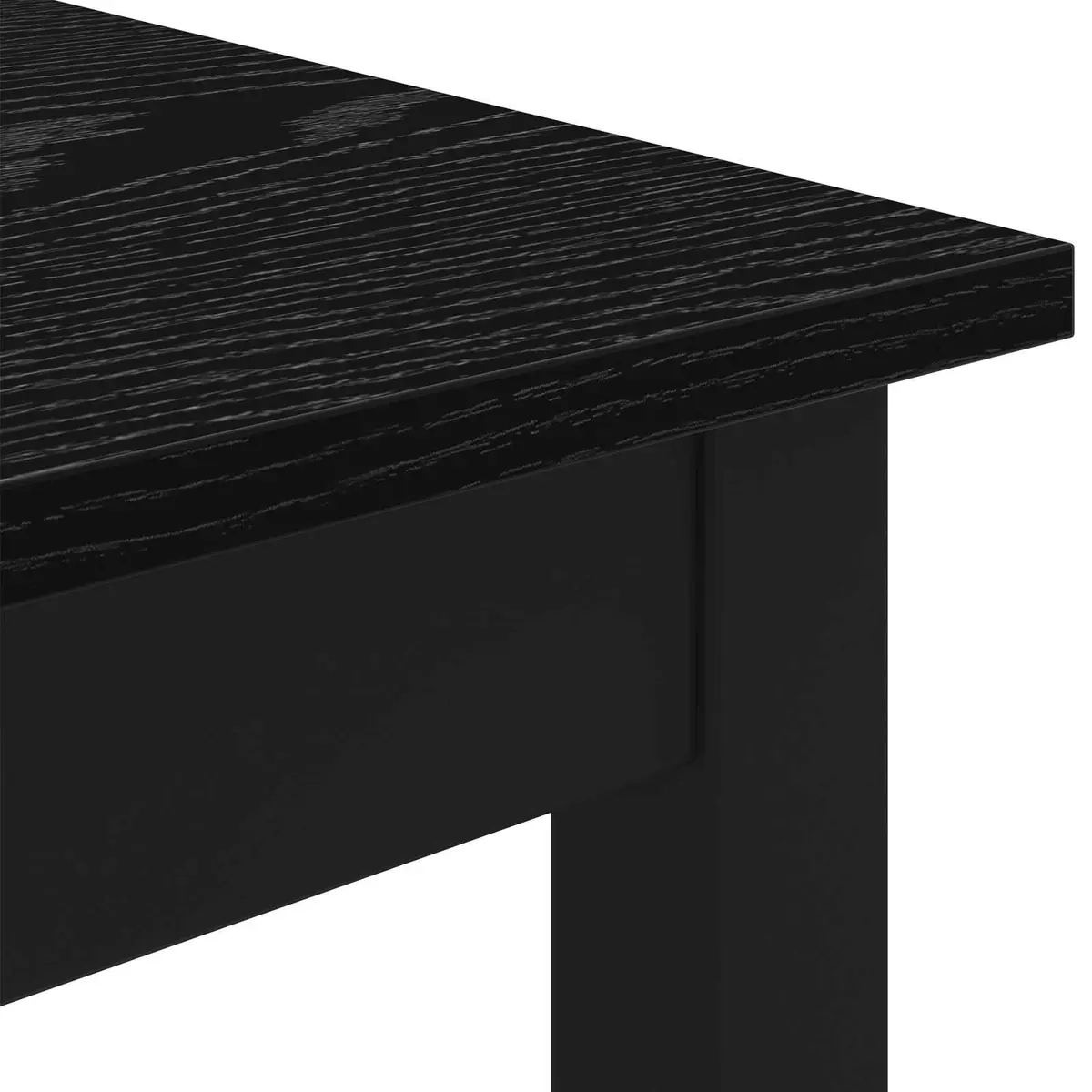 Standing Bar Table Rectangular Black Engineered Wood