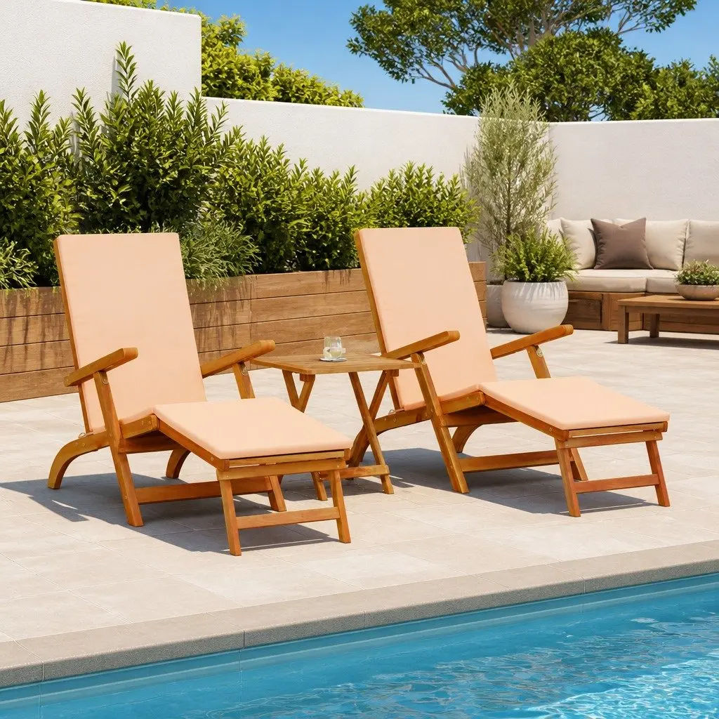 Sun Lounger Set for Outdoor Spaces
