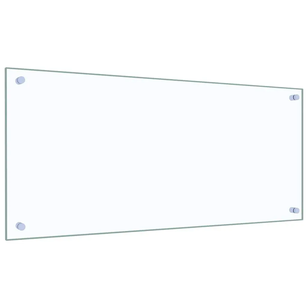 Kitchen Backsplash Tempered Glass Transparent 90 x 40 cm 2 Pieces Heat Resistant
