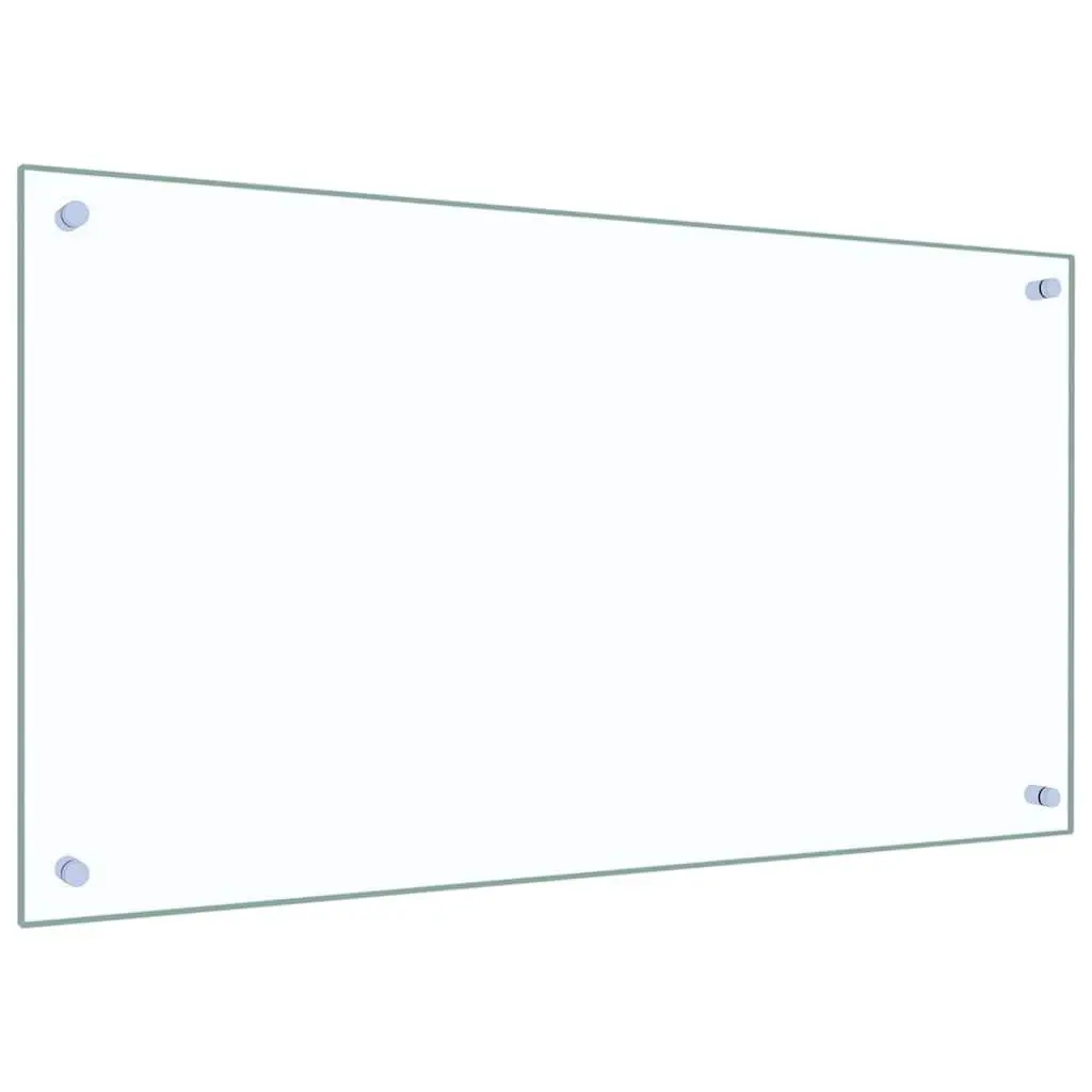 Kitchen Backsplash 2 pcs Transparent Tempered Glass 90 x 50 cm Splashback Panel