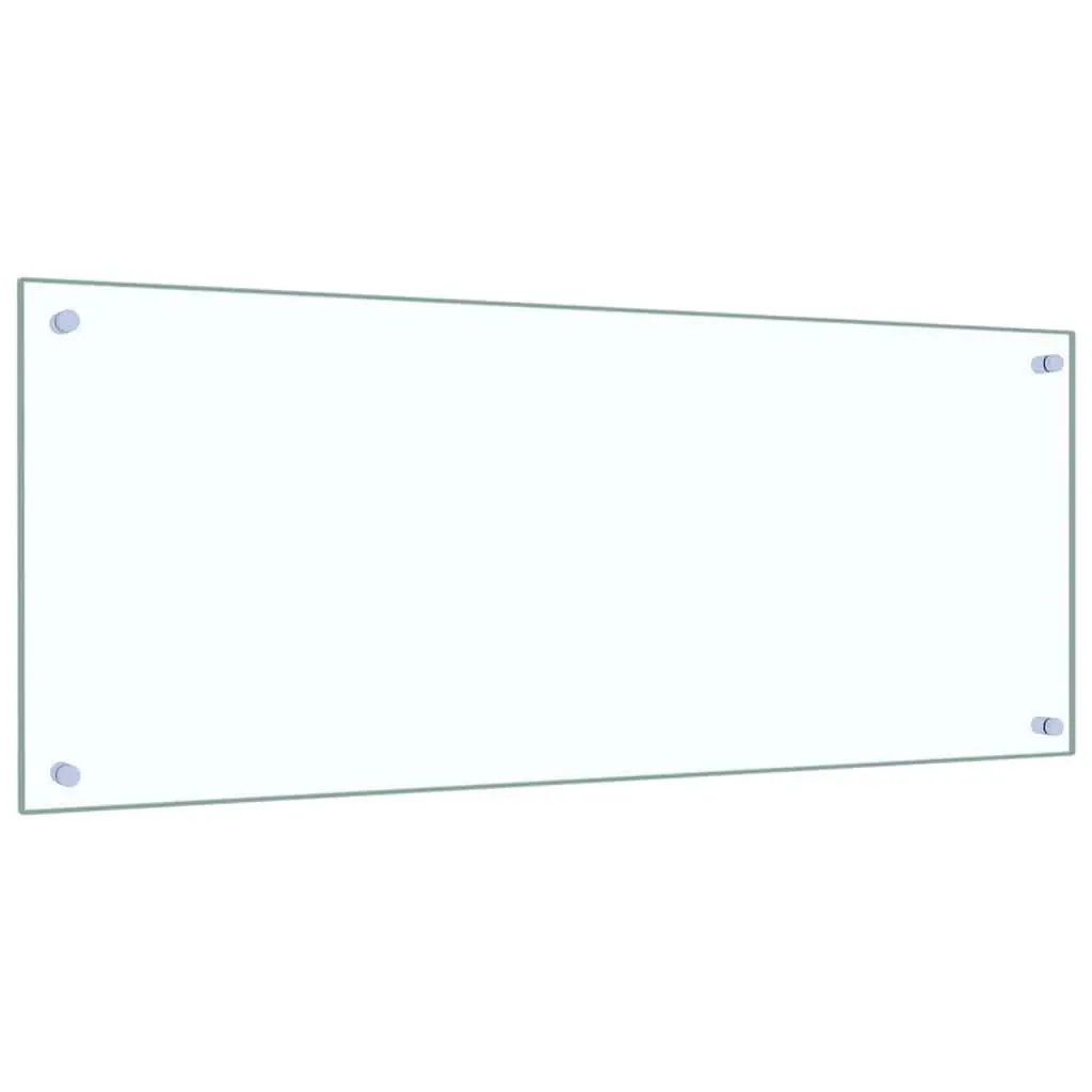 Kitchen Backsplash Tempered Glass Transparent 100 x 40 cm 2 Pcs Wall Splashback