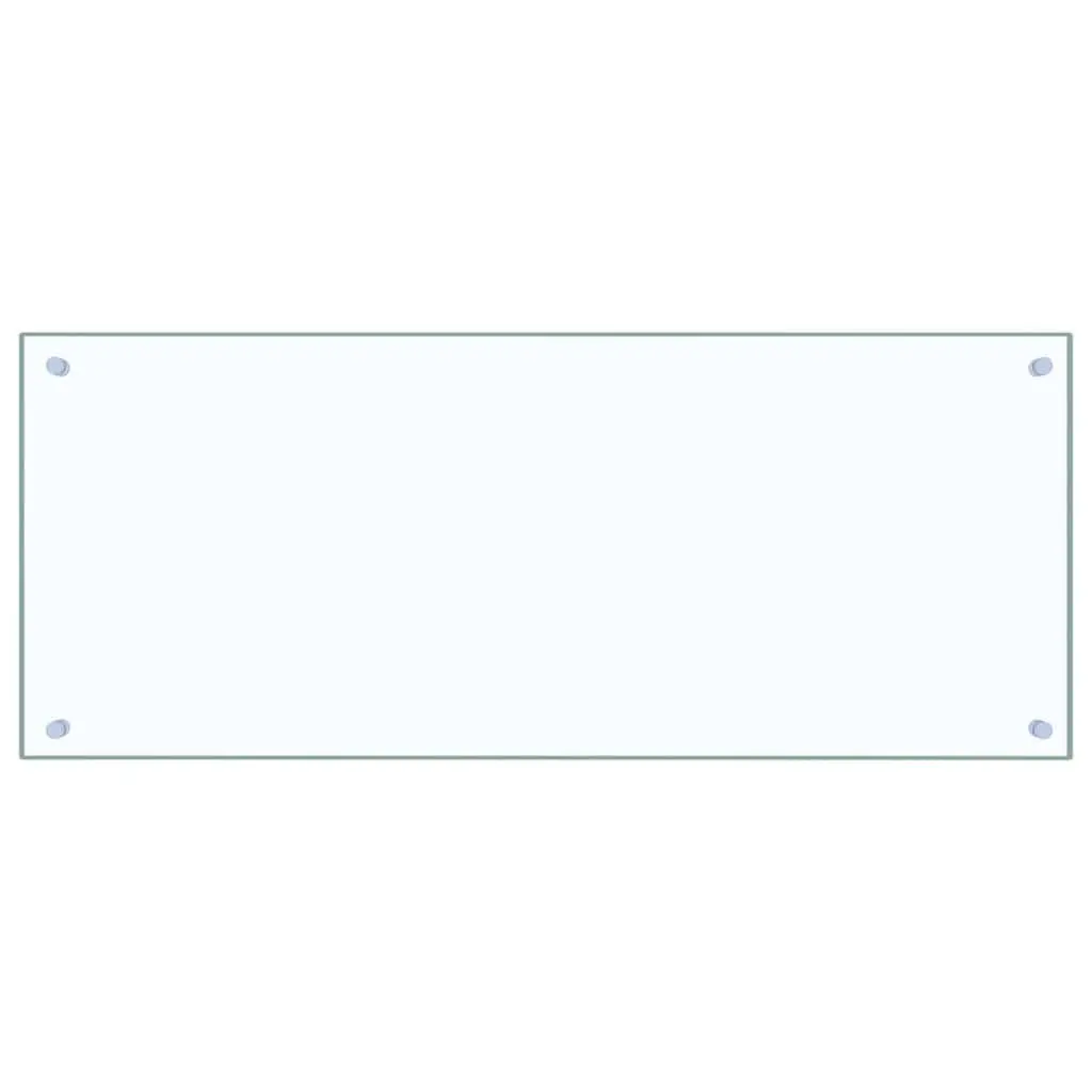 Kitchen Backsplash Tempered Glass Transparent 100 x 40 cm 2 Pcs Wall Splashback