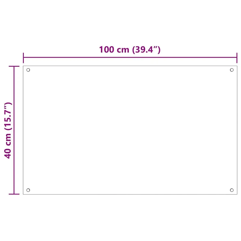 Kitchen Backsplash Tempered Glass Transparent 100 x 40 cm 2 Pcs Wall Splashback