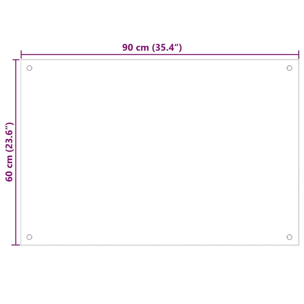 Kitchen Backsplash Black 90 x 60 cm Tempered Glass 2 pcs Heat Resistant