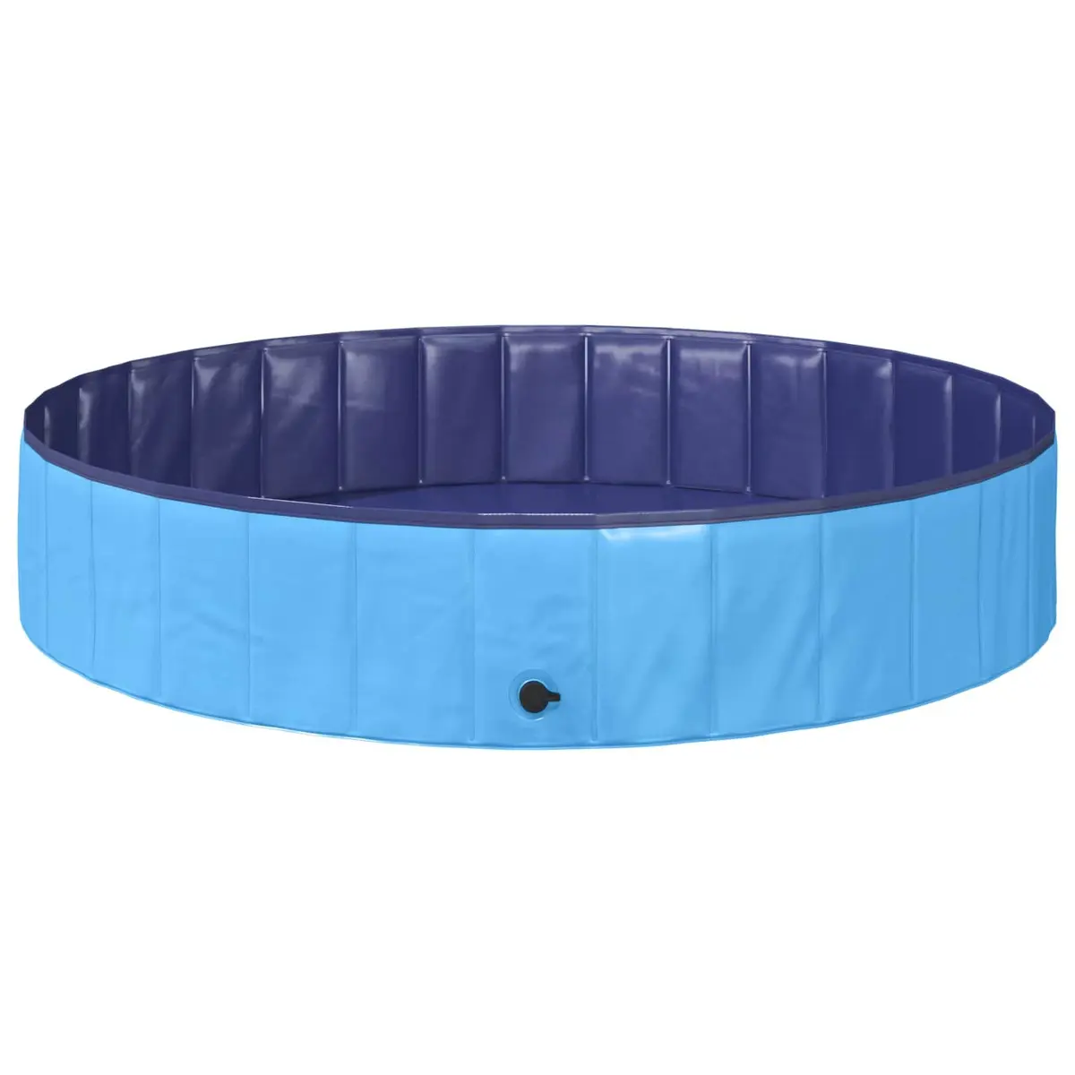 Kids Foldable Swimming Pool Portable PVC Blue Round 160 cm Diameter 30 cm Height