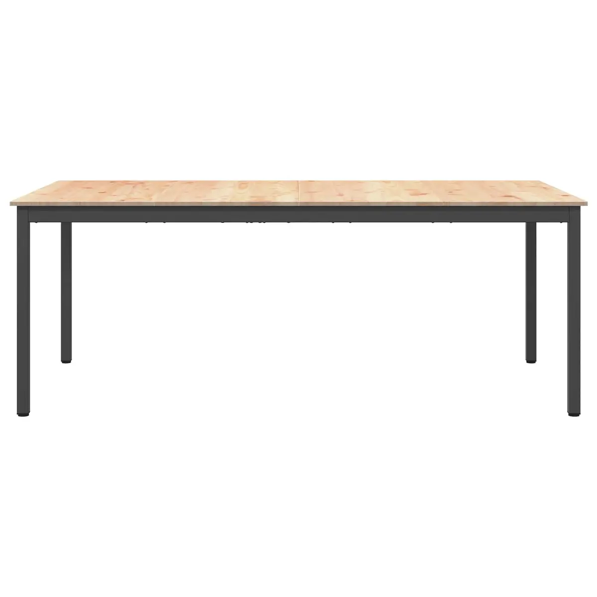 Dining Table Solid Pine Wood Natural 200 x 100 x 75 cm