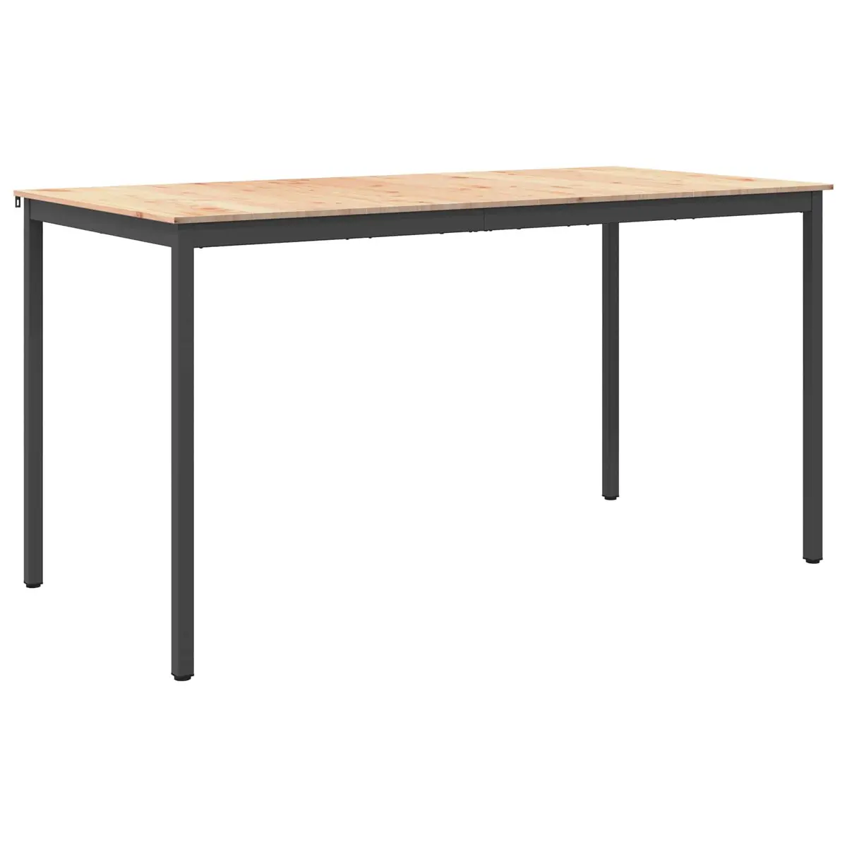 Bar Table Solid Pine Wood Top Metal Legs Kitchen Dining Room Furniture