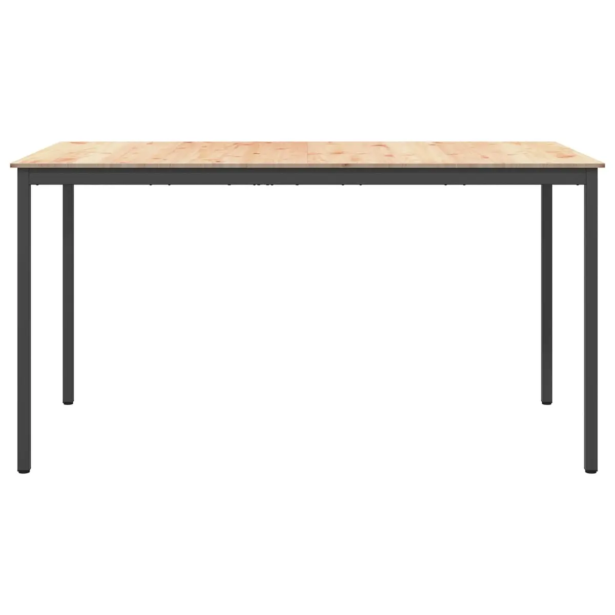 Bar Table Solid Pine Wood Top Metal Legs Kitchen Dining Room Furniture