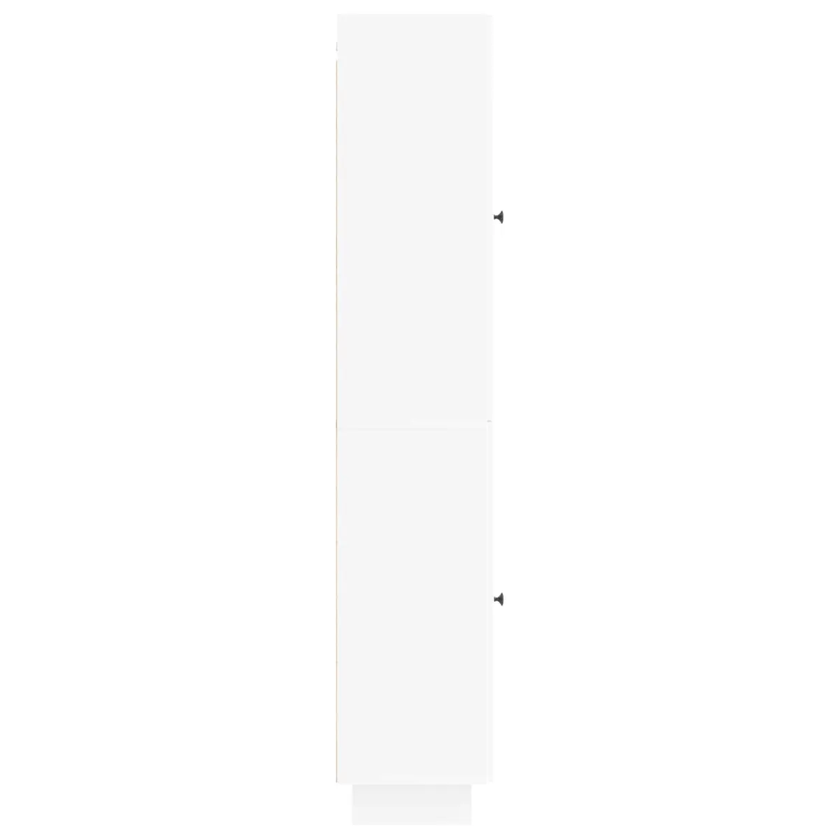 White Cabinet Set 2 pcs Storage Furniture Engineered Wood Modern Home Office