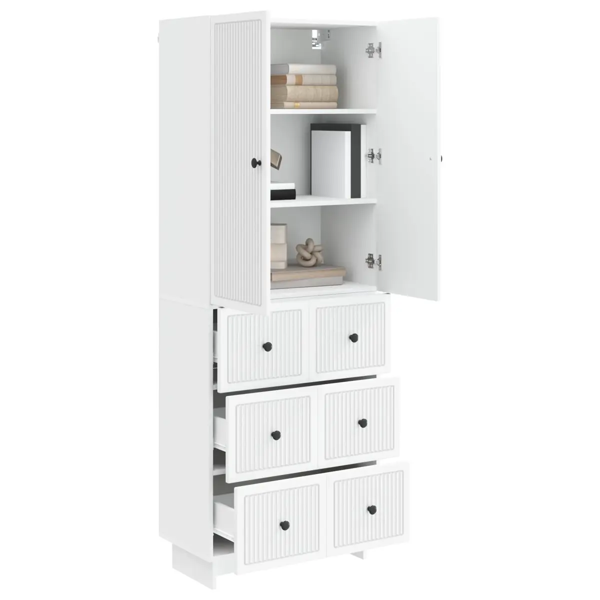 Cabinet Set 2 pcs Storage Furniture Engineered Wood Indoor Outdoor Home Garden