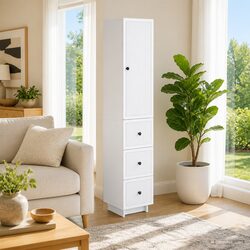 Friendly Two-Piece White Cabinet Set for Your Home