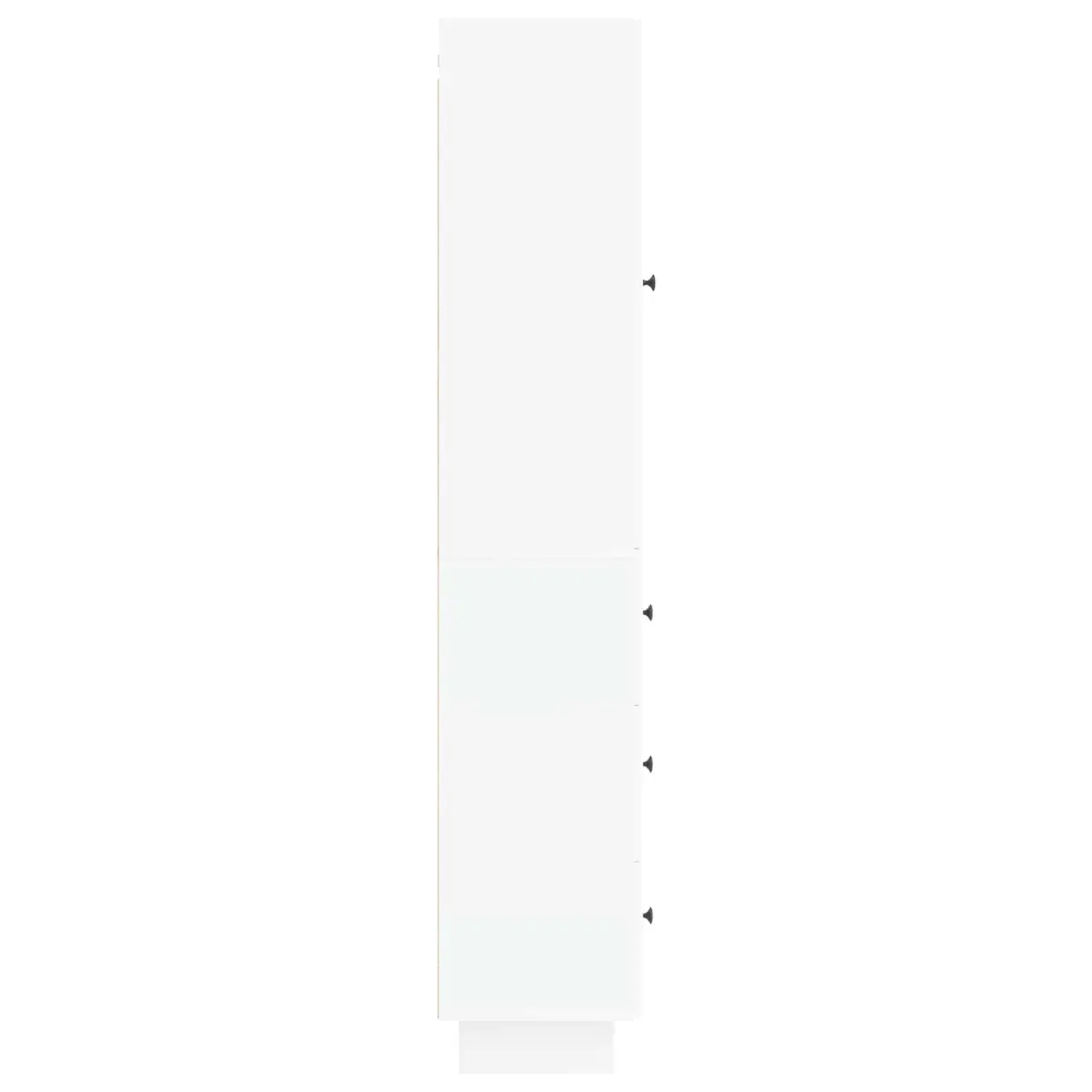 White Cabinet Set 2 Pieces Engineered Wood Storage Furniture 33 x 34.5 x 90 cm