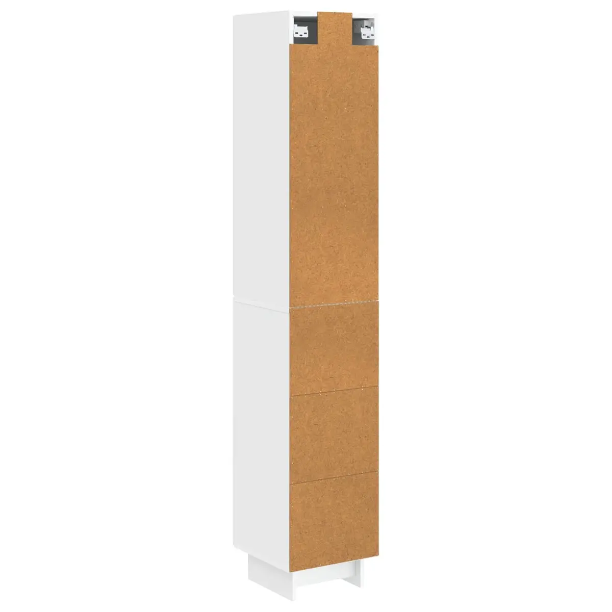 White Cabinet Set 2 Pieces Engineered Wood Storage Furniture 33 x 34.5 x 90 cm