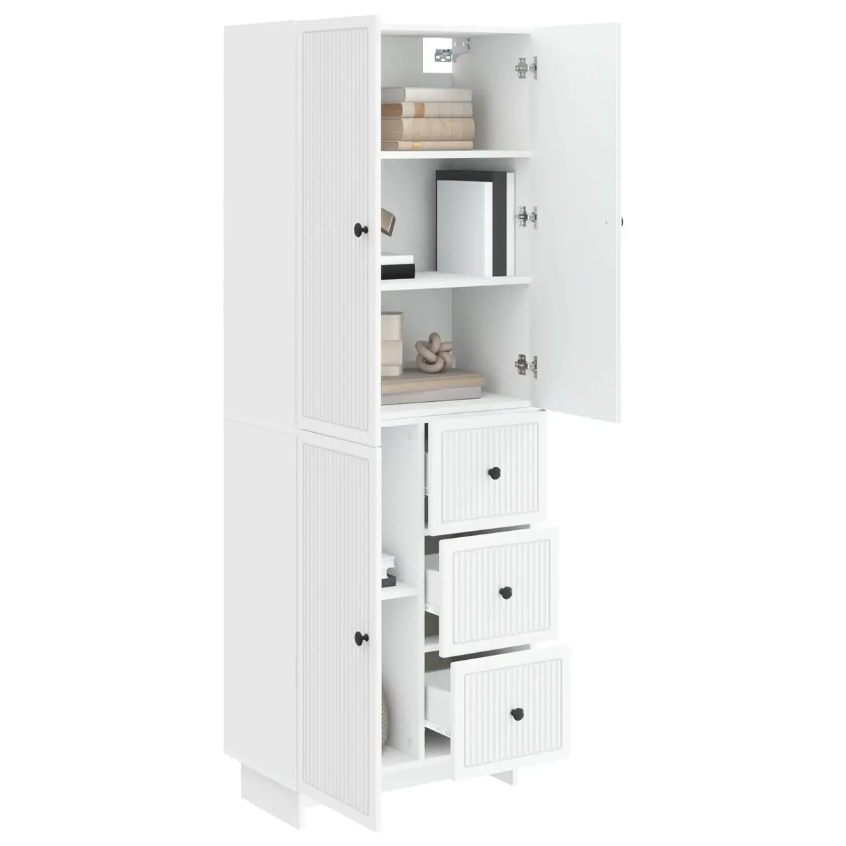 Cabinet Set Modular Storage Furniture Engineered Wood 66 x 34.5 x 90 cm