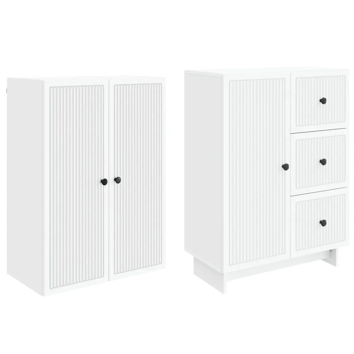 Cabinet Set Modular Storage Furniture Engineered Wood 66 x 34.5 x 90 cm