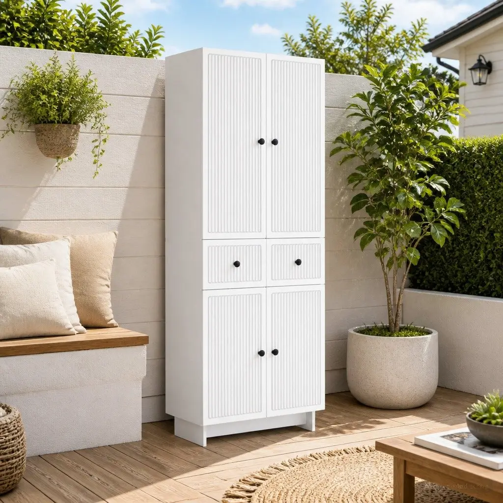 Cabinet Set Engineered Wood White 66 x 34.5 x 90 cm