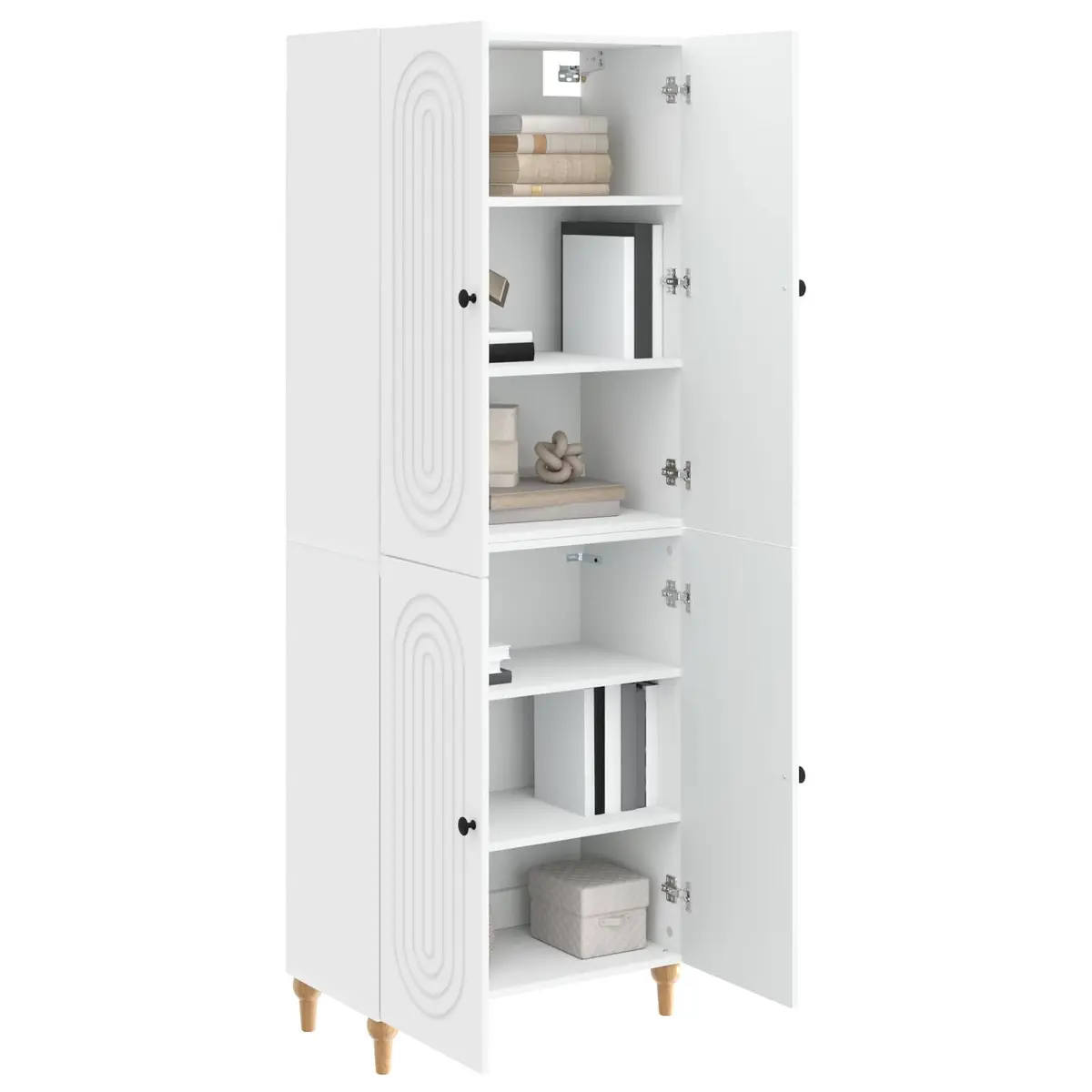 Cabinet Set 2 pcs Engineered Wood Storage Furniture 66x34.5x90cm Living Room