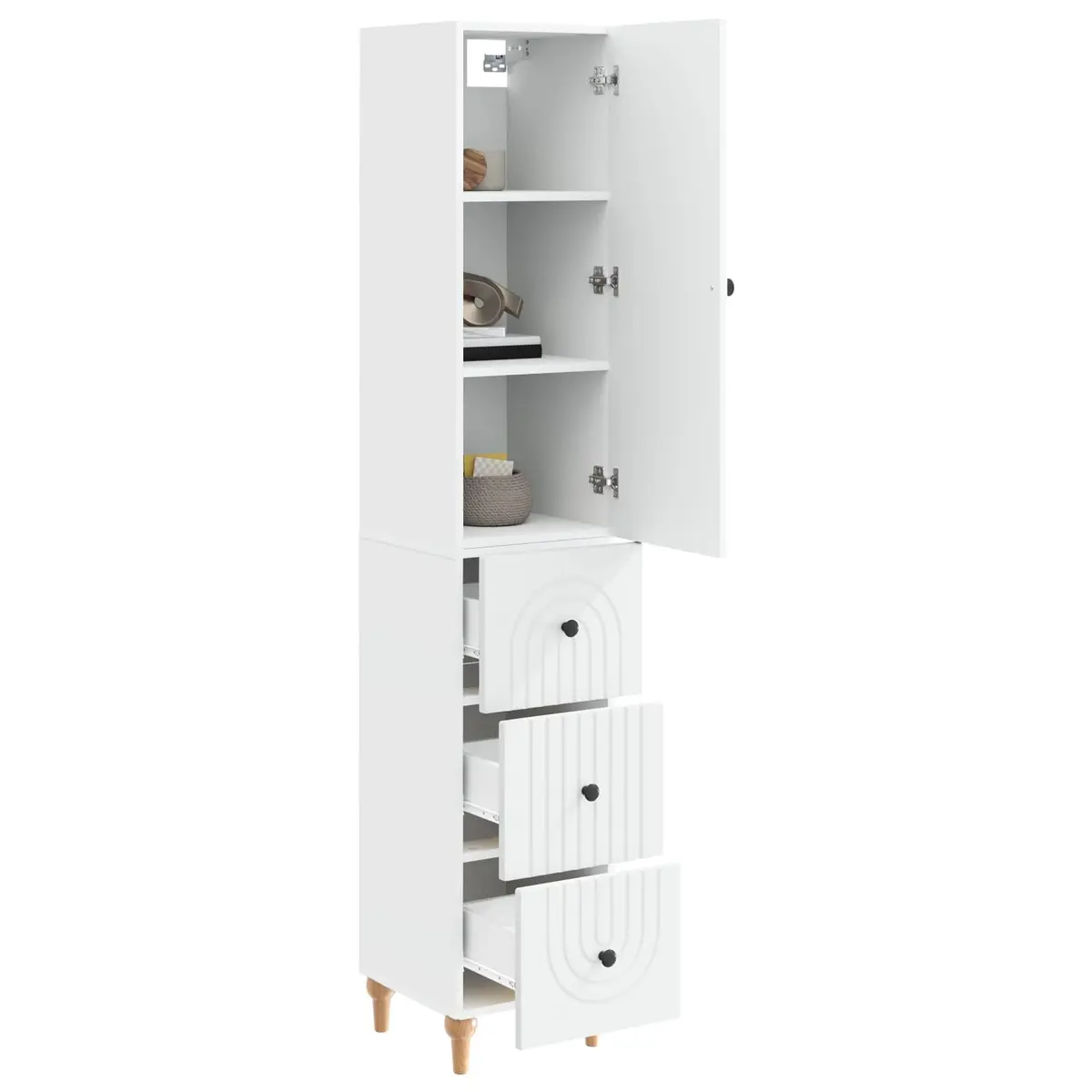 Cabinet Set 2 pcs Storage Furniture Engineered Wood Indoor Outdoor 33x34.5x90cm