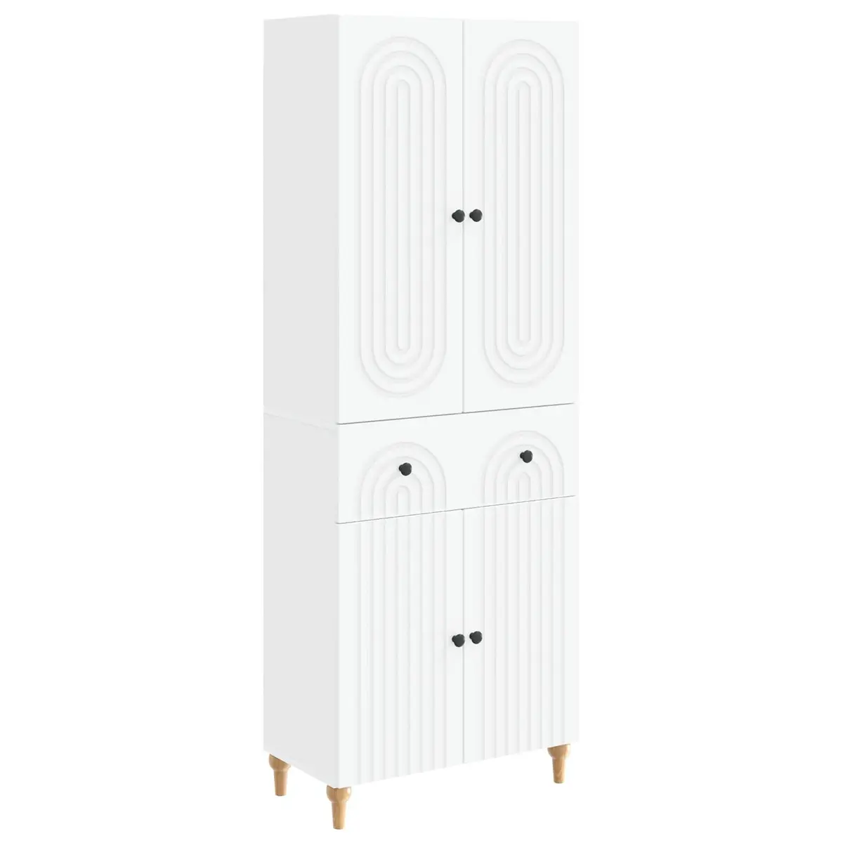 Engineered Wood Cabinet Set 2 Piece Storage Furniture 66 x 34.5 x 90 cm