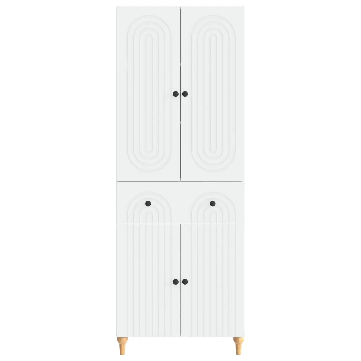Engineered Wood Cabinet Set 2 Piece Storage Furniture 66 x 34.5 x 90 cm