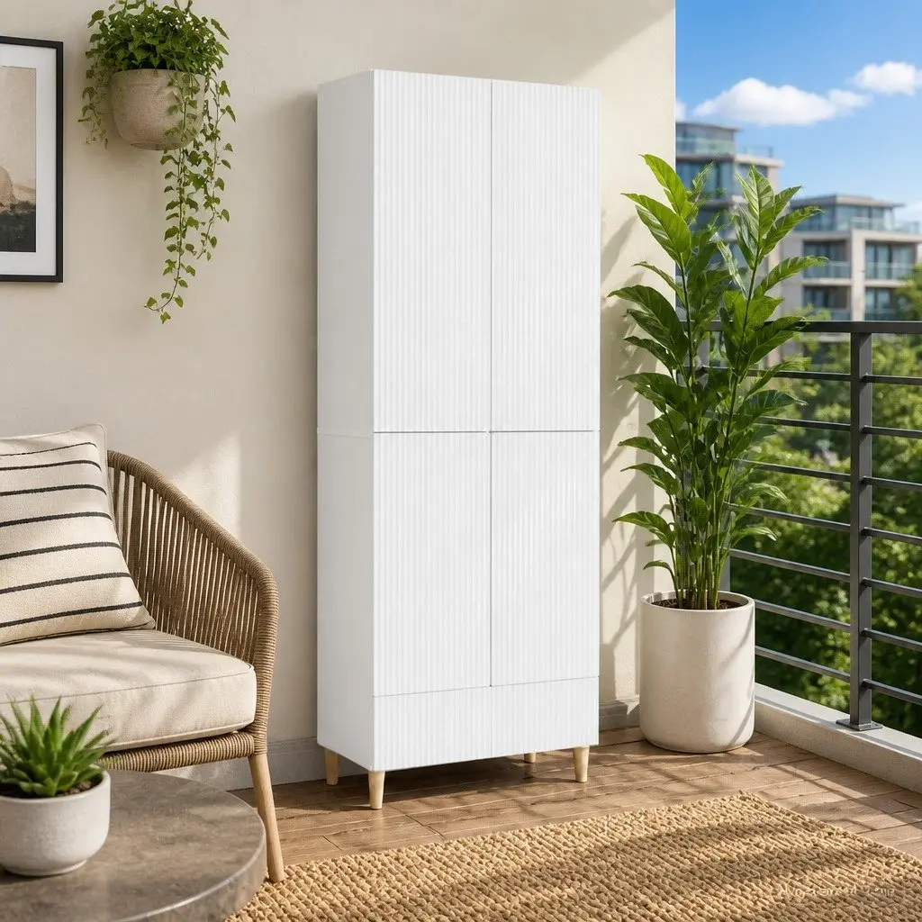 Storage Furniture Cabinet Set 2 Pieces Engineered Wood 66x34.5x95cm