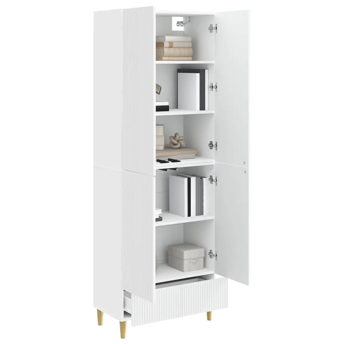 Storage Furniture Cabinet Set 2 Pieces Engineered Wood 66x34.5x95cm