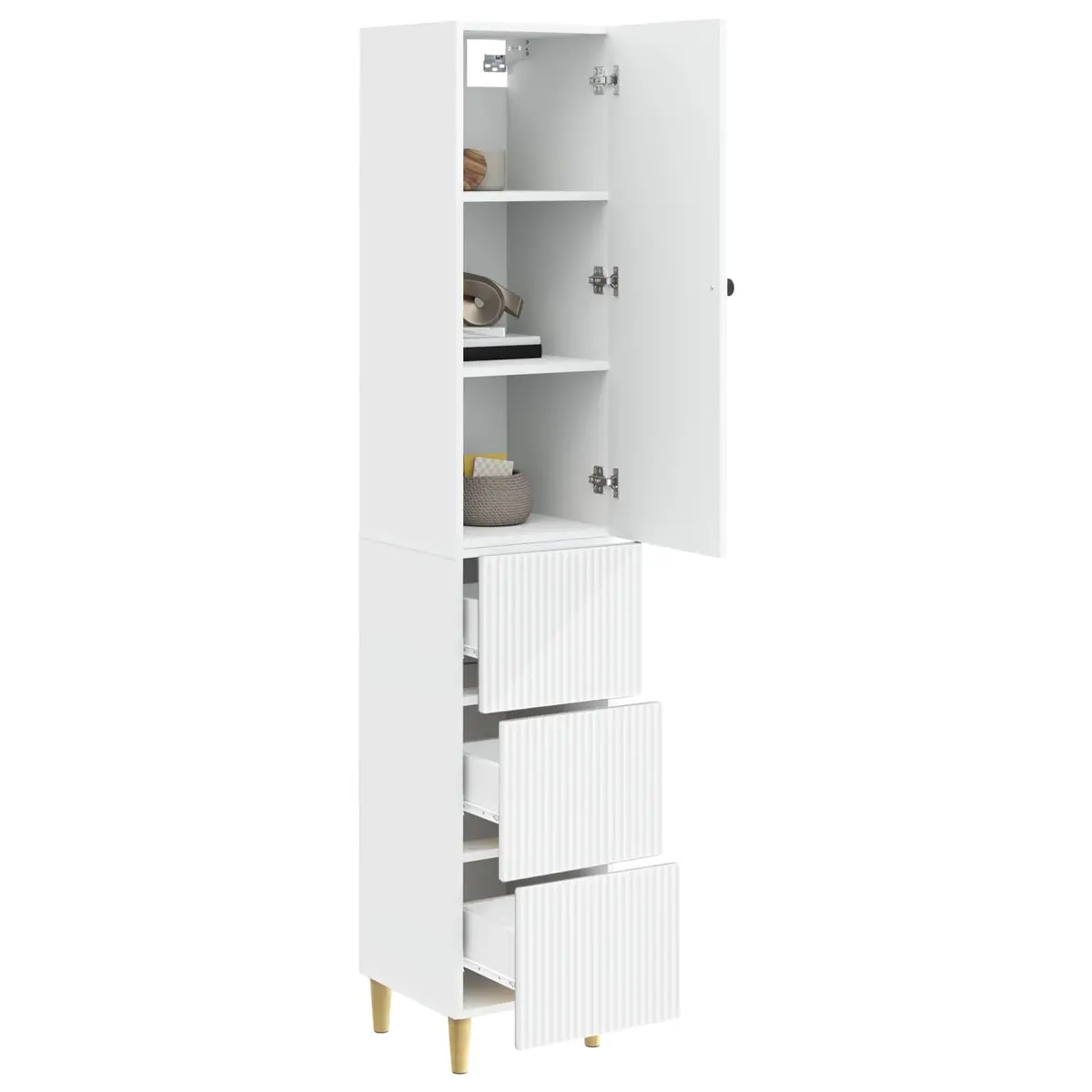 Cabinet Set 2 pcs 33 x 34.5 x 90 cm Storage Furniture Engineered Wood