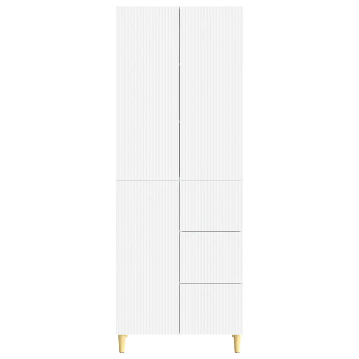 Cabinet Set 2 pcs White 66 x 34.5 x 90 cm Storage Furniture Shelves Drawers